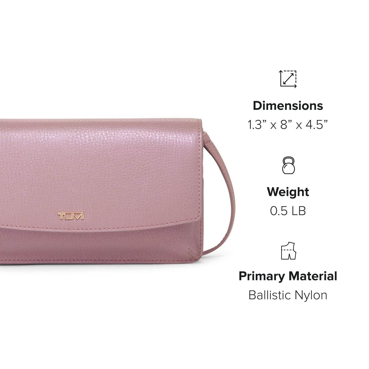 TUMI - Belden Wallet Crossbody for Women - Pearl Pink