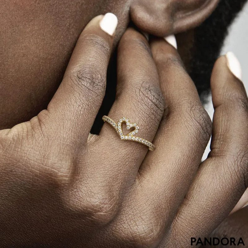 PANDORA Timeless Wish Sparkling Heart Ring, Size 60, With Gift Box