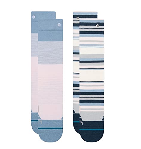 Stance Block 2 Pack Kids OTC Socks (Medium, Pink)