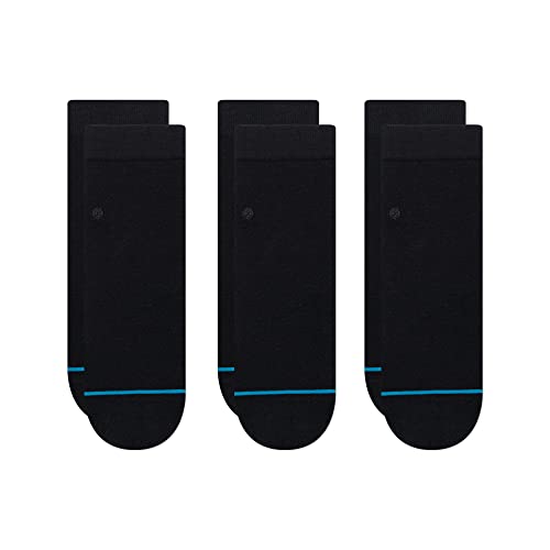 Stance The Lowrider 3 Pack Quarter Socks (Small, Black)