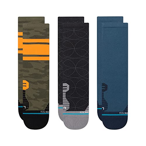 Stance Sargent 3 Pack Crew Socks (Medium, Multi)
