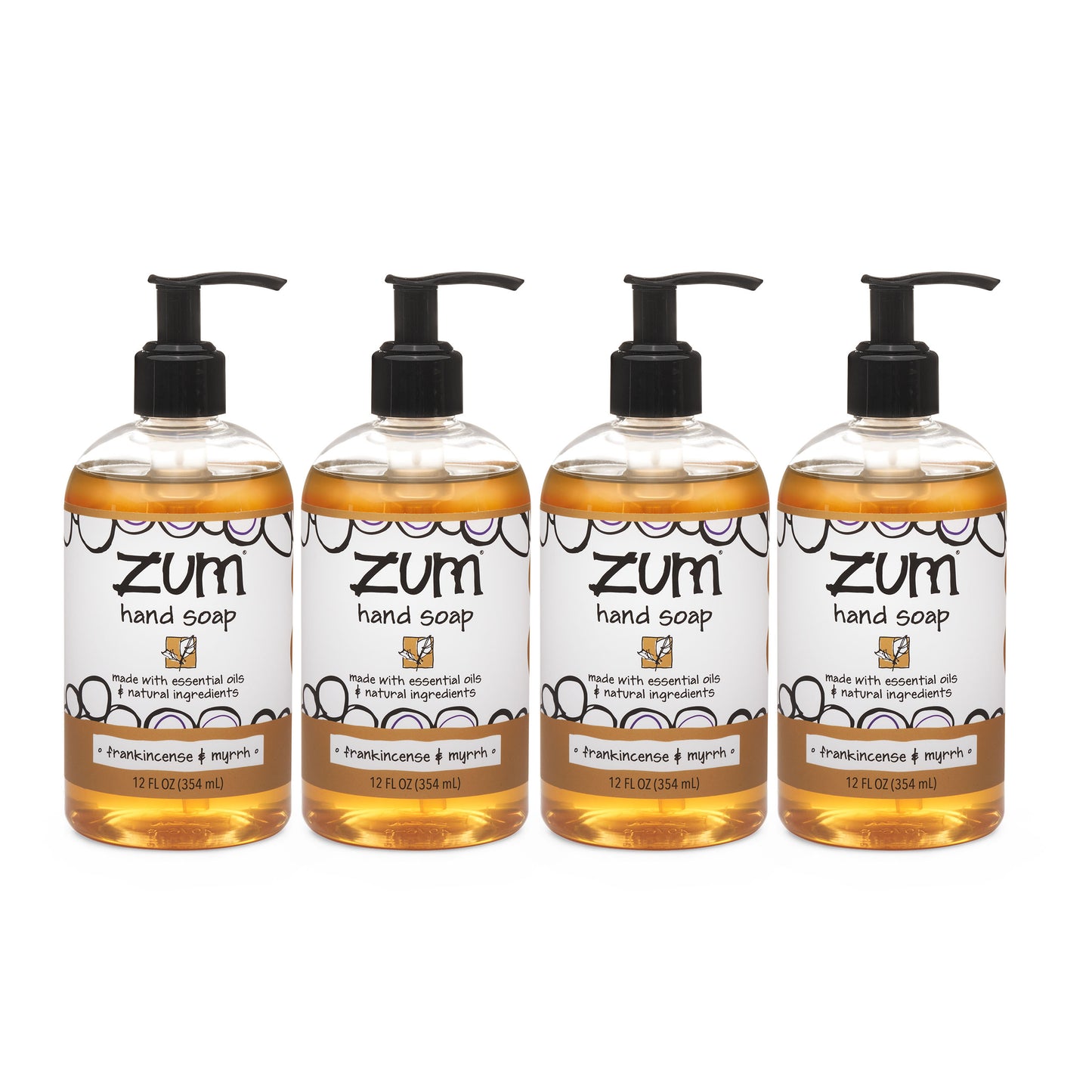 Zum Hand Soap - Frankincense & Myrrh - 12 fl oz (4 Pack)