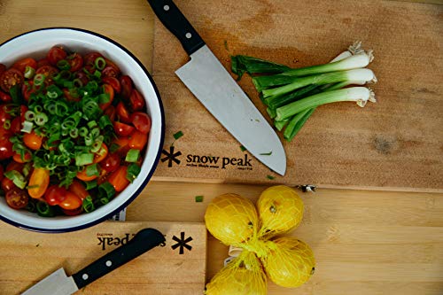 Snow Peak Foldable Cutting Board & Knife Set - Outdoor Cooking Gear - 30 oz - Large