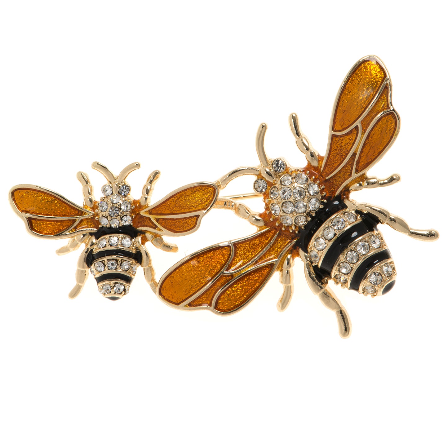 Napier Classics Goldtone and Yellow Bee Brooch Pin