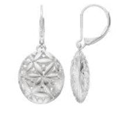 Napier Silvertone Textured Leverback Drop Earrings