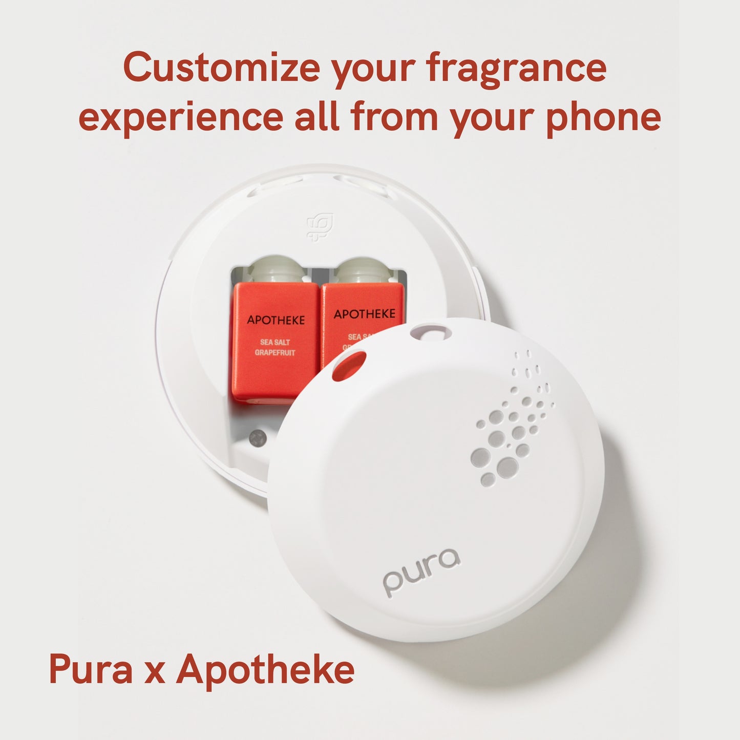 Pura and Apotheke - Fragrance for Smart Home Air Diffusers - Room Freshener - Aromatherapy Scents for Bedrooms & Living Rooms - Odor Eliminator - 2 Pack - Sea Salt Grapefruit