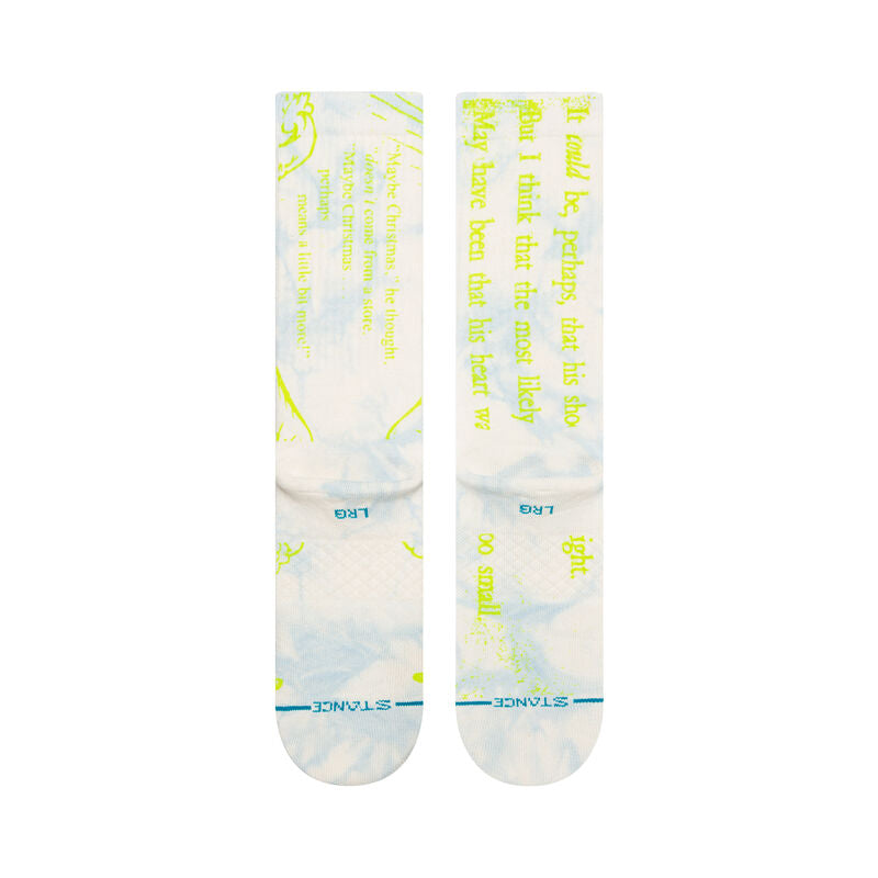Stance Merry Grinchmas Crew Socks (Medium, Offwhite)