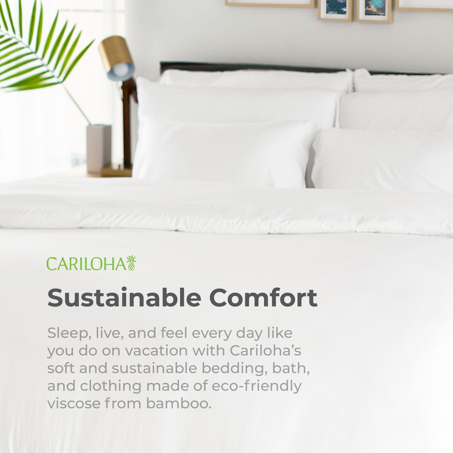 Cariloha Classic Bamboo 4-Piece Bed Sheet Set - Cooling and Comfortable for Rest and Relaxation - Flat and Fitted Sheet and Two Pillowcases - Queen - Ivory