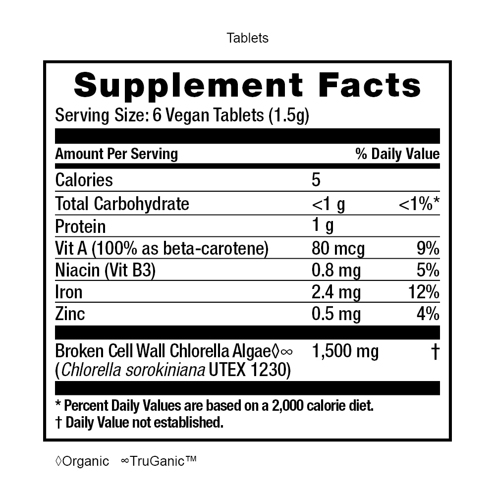 HealthForce SuperFoods Chlorella Manna - VeganTabs 1200