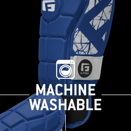 G-Form Elite Batter's Leg Guard - Baseball Leg Guard with Adjustable Straps - RH Hitter, Royal Blue, Adult