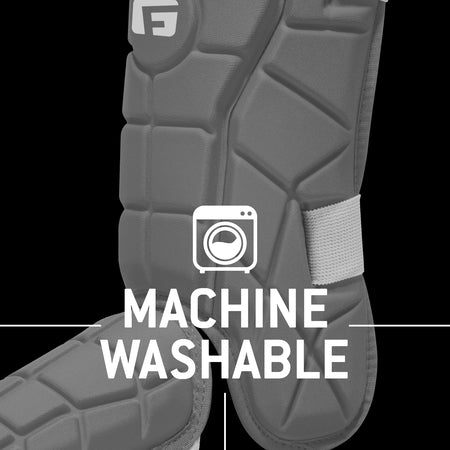 G-Form Elite Batter's Leg Guard - Baseball Leg Guard with Adjustable Straps - LH Hitter, Silver, Adult