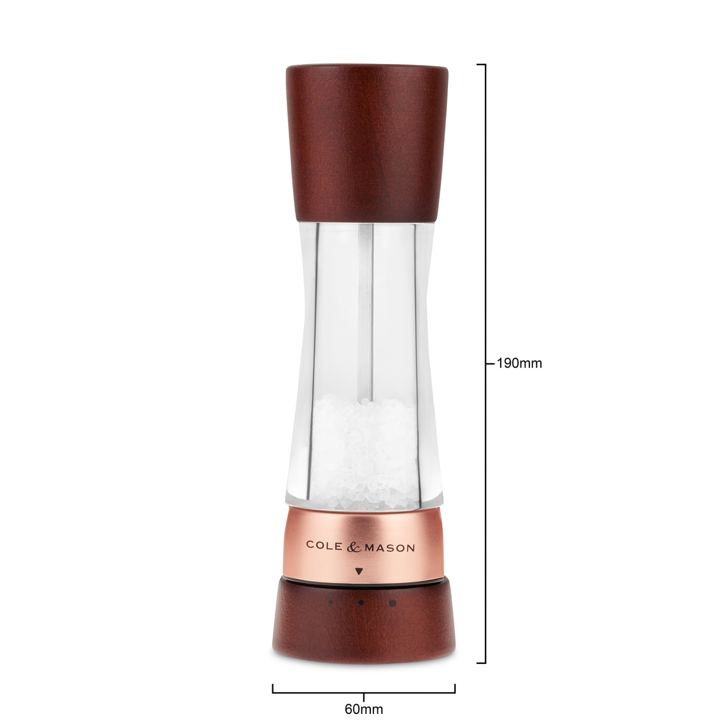 Cole & Mason Derwent Salt Mill Chestnut Rose Gold
