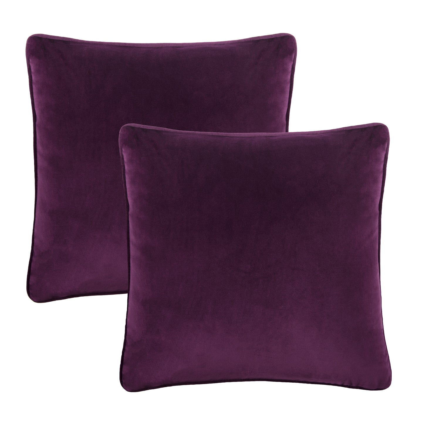 Chanasya Ultra Soft Velvet Throw Pillow Cover - Bright and Colorful Super Soft Modern Decorative Home Decor for Sofa, Chair, and Bed (20x20 Inches) Plum 2 Piece Set