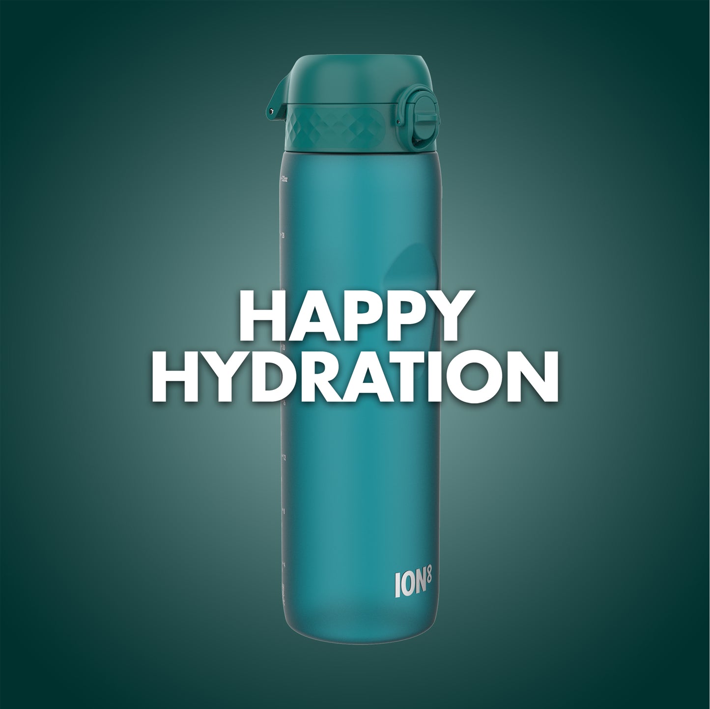 Ion8 Sport/Bike Water Bottle - Leakproof and BPA-free Water Bottle - Fits in Lunch Boxes, Handbags, Car Cup Holders, Backpacks, 34 oz/1000 ml (Pack of 1) - OneTouch 2.0 - Aqua 2.0