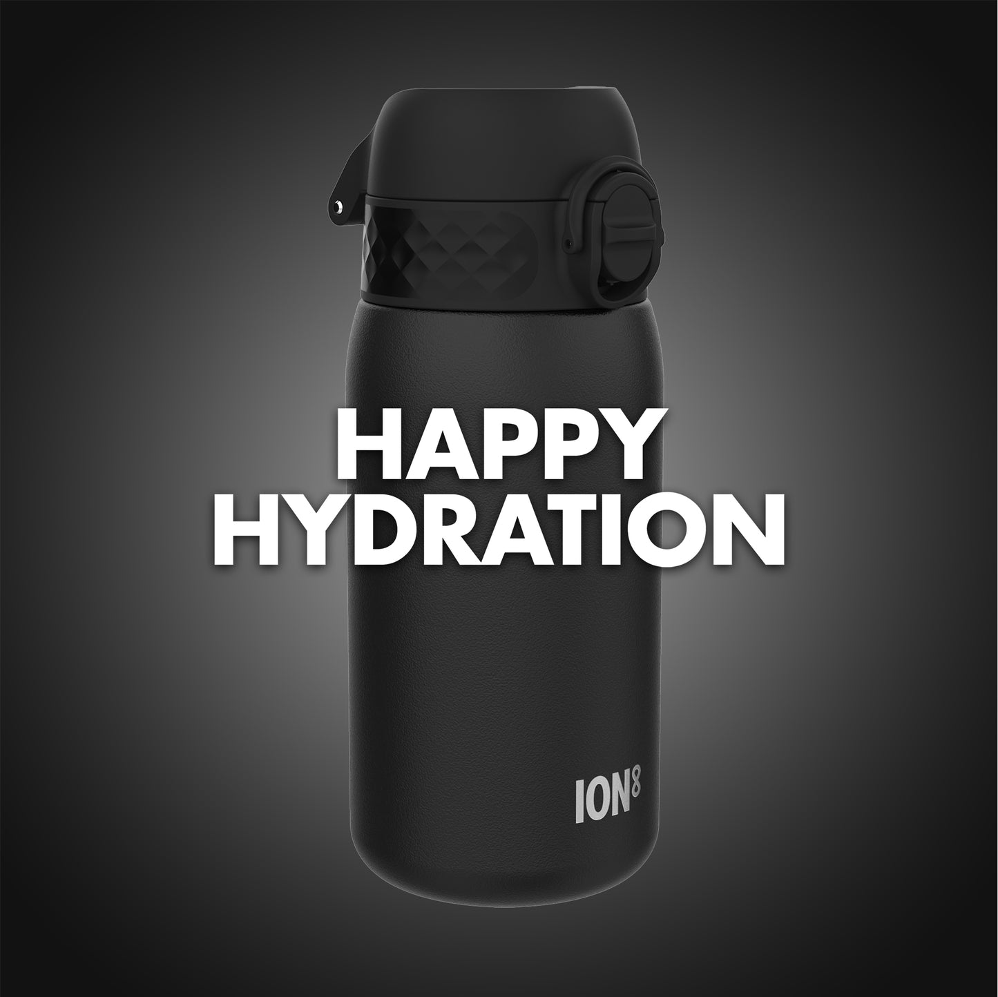 Ion8 Stainless Steel Water Bottle - Food-Safe and Odor Resistant - Fits Car Cup Holders, Backpack Pockets and More, 14 oz / 400 ml (Pack of 1) - OneTouch 2.0 - Black 2.0