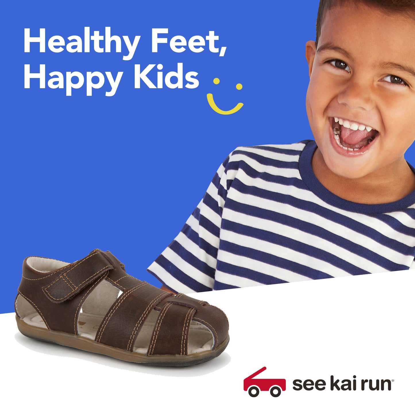 See Kai Run, Jude IV Sandals for Kids, Brown, 6