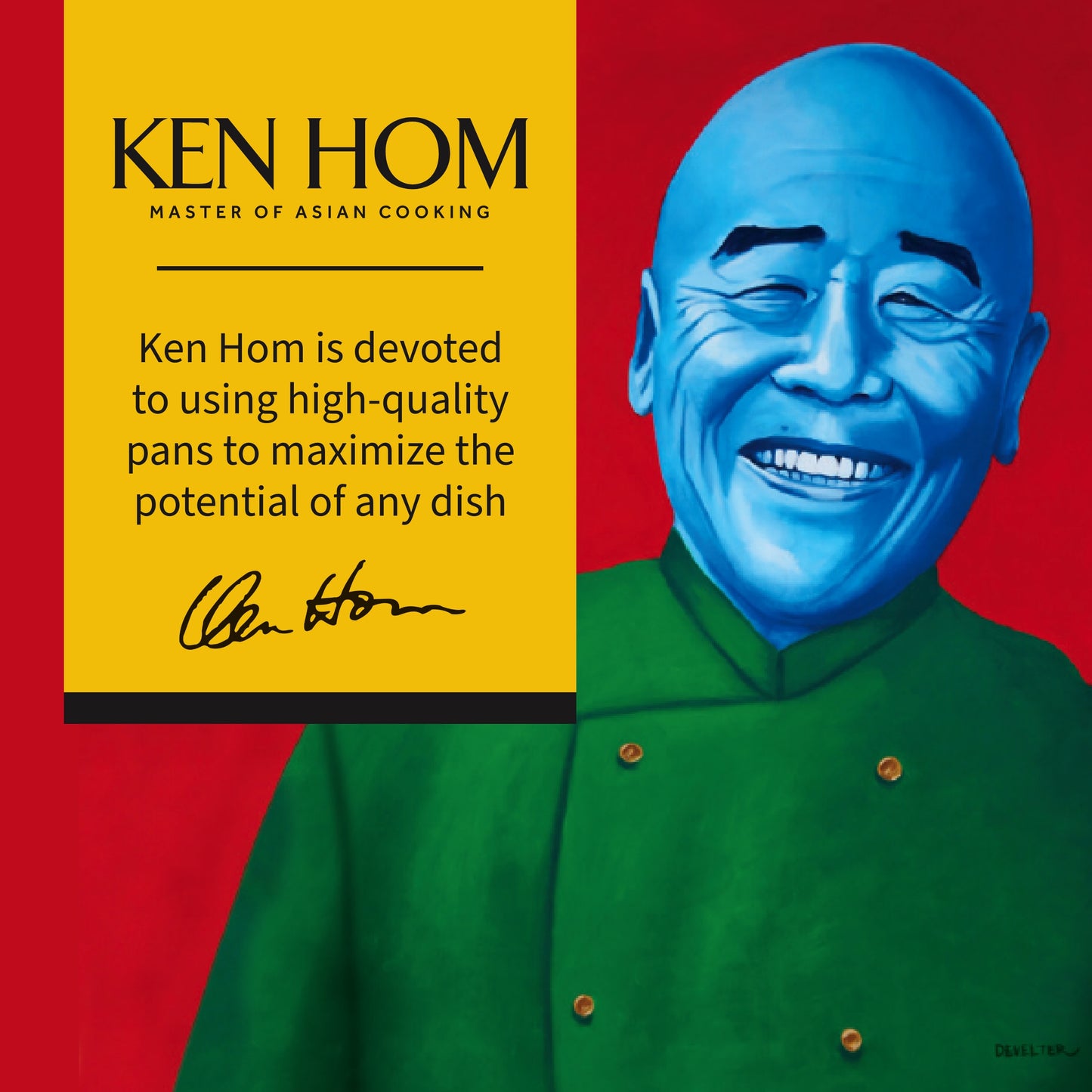 Ken Hom Cleaver Knife, 7” Stainless Steel – Chop and Cut Meat, Poultry & Vegetables, Silver