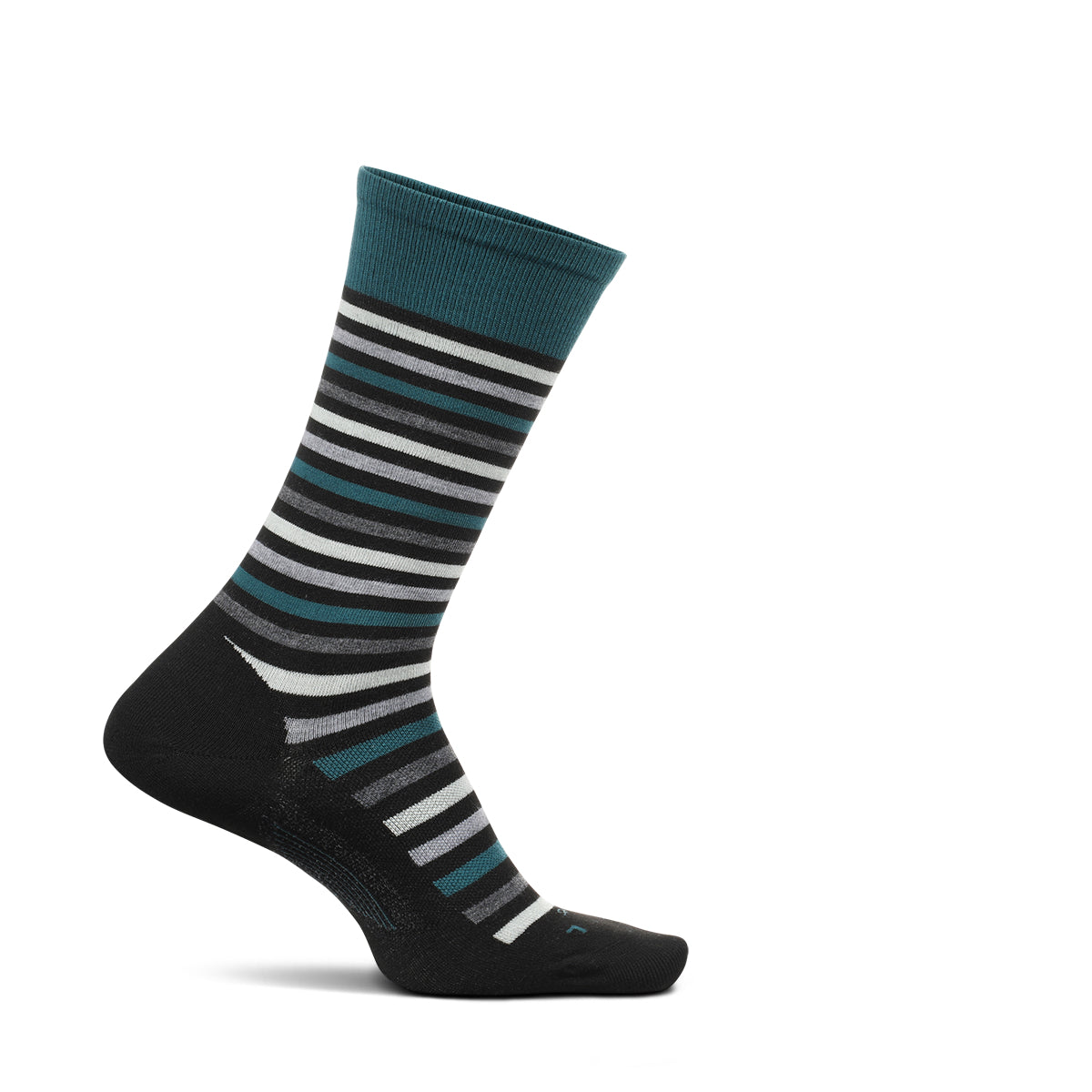 Feetures Mens Dilworth Cushion Crew Sock (X-Large, Black)