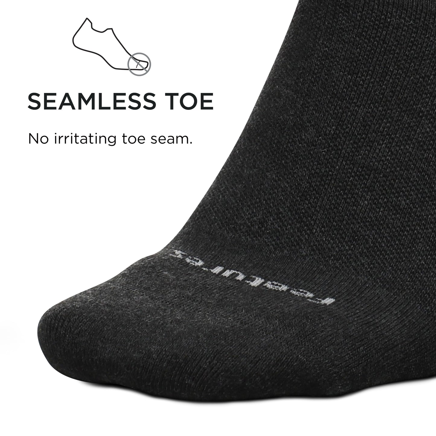 Feetures Men's Everyday Cushion Crew Sock (X-Large, Charcoal)