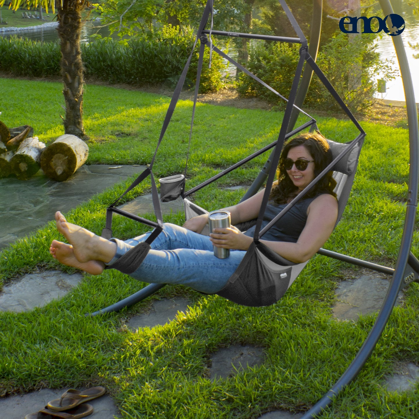 ENO, Eagles Nest Outfitters JungleNest Hammock, Evergreen