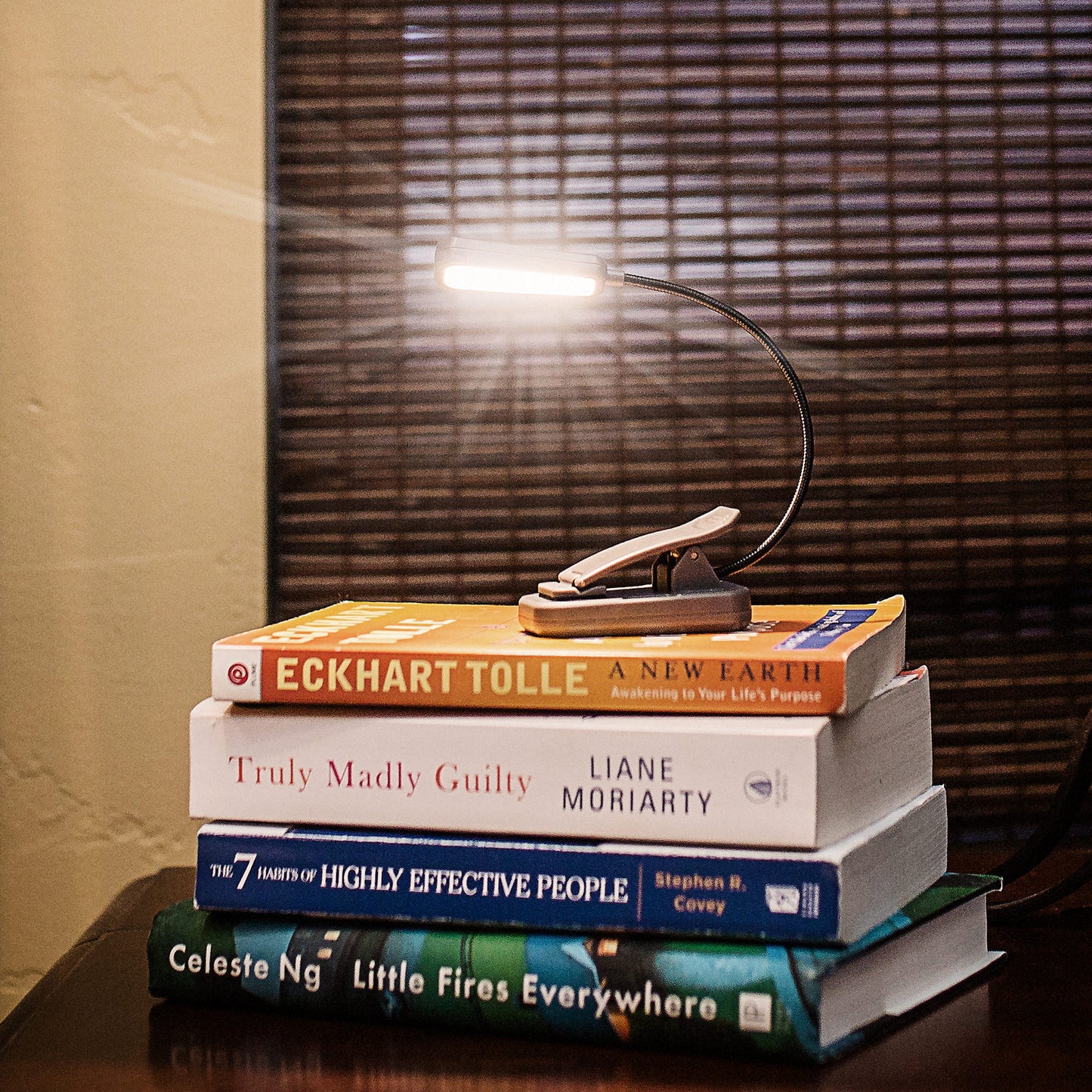 LUXPRO Bright 16 Lumen Rechargeable Reading LED Lamp - Portable Reading Light for 75 Hours of Use - Lightweight LED with Padded Book Clamp and Flexible Neck - Built-In Batteries