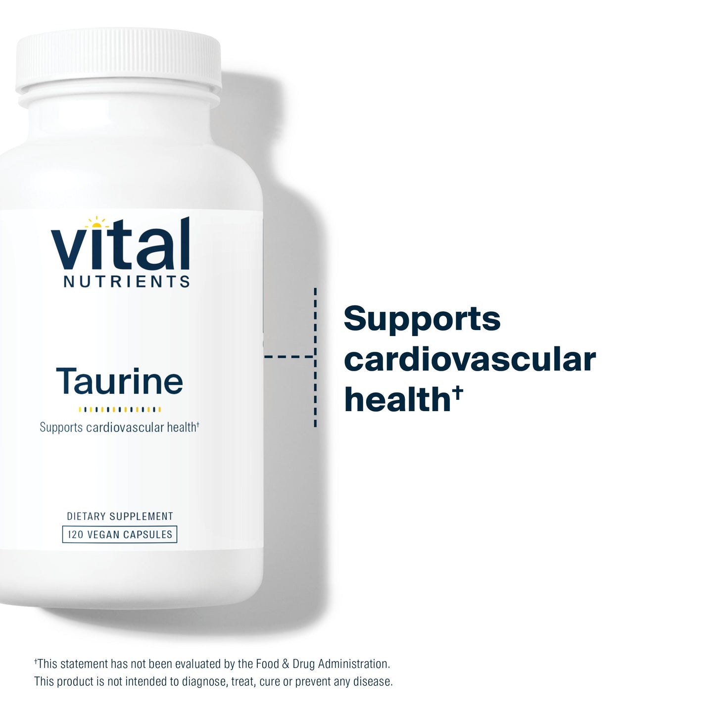 Vital Nutrients - Taurine - Supports Healthy Heart Function - 120 Vegetarian Capsules per Bottle - 1000 mg
