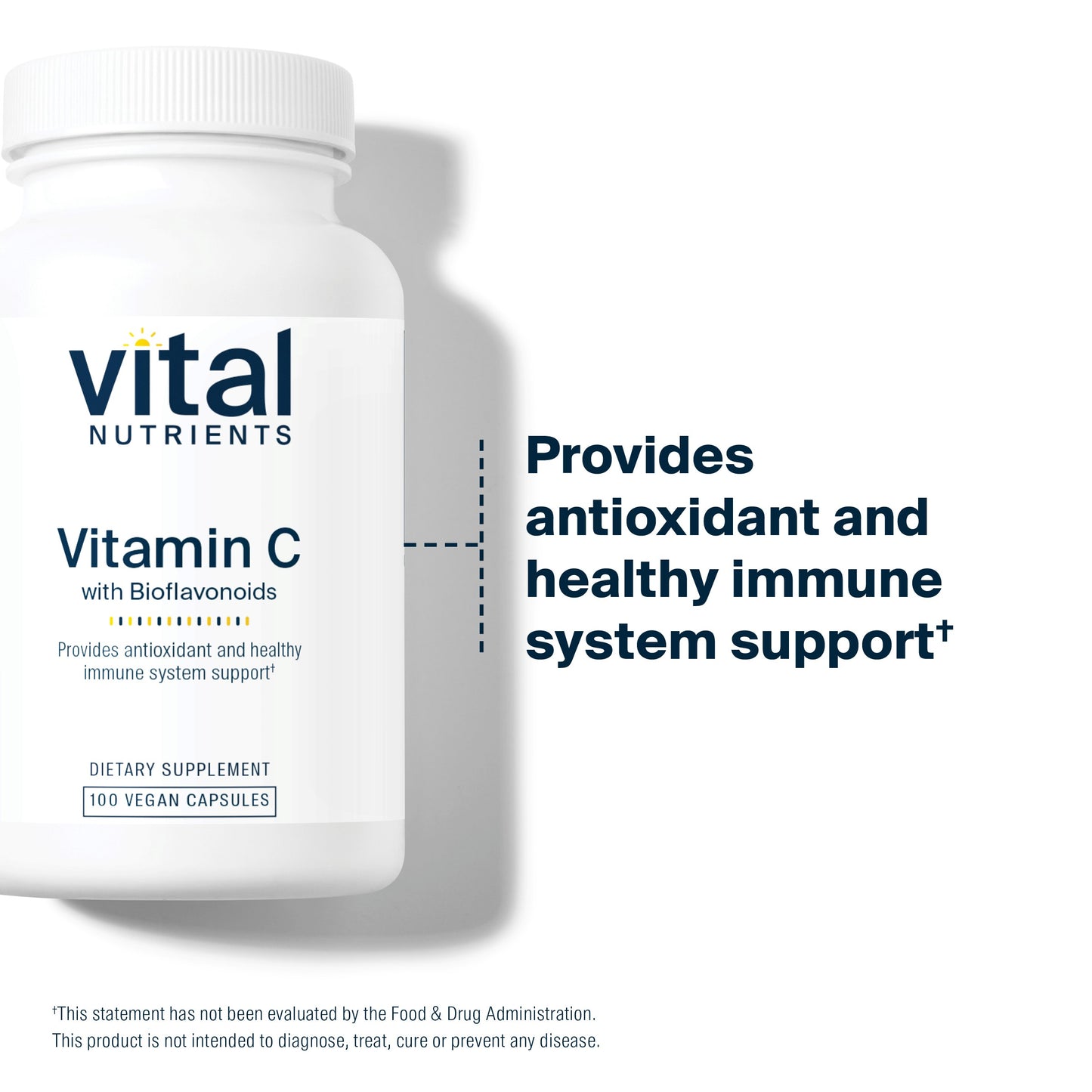 Vital Nutrients - Vitamin C with Bioflavonoids - Vitamin C and Bioflavonoid Formula - 100 Vegetarian Capsules