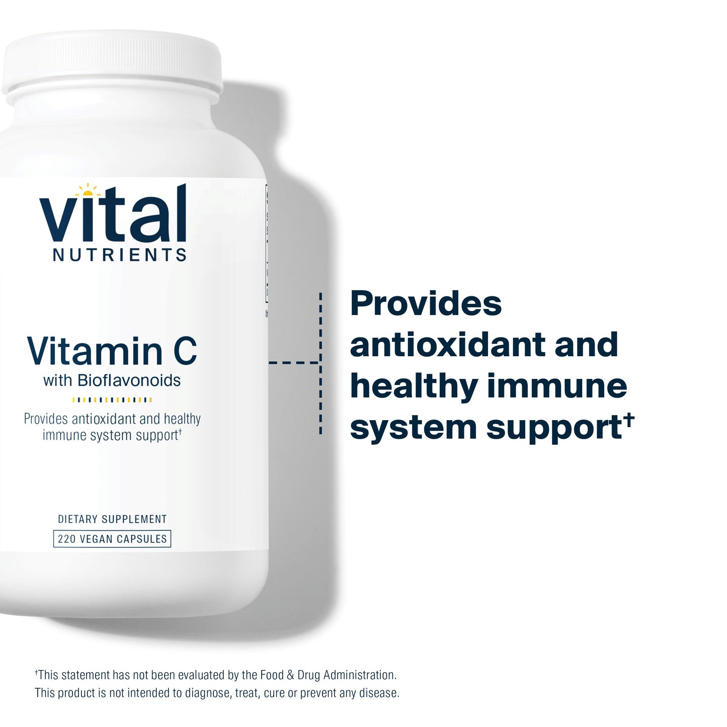 Vital Nutrients - Vitamin C with Bioflavonoids - Vitamin C and Bioflavonoid Formula - 220 Vegetarian Capsules