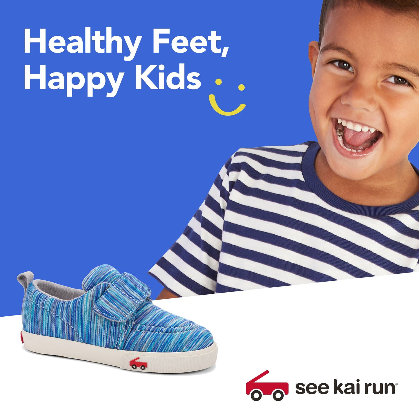 See Kai Run - Wyatt Sneaker for Little Kids, Blue Jersey, Toddler 10