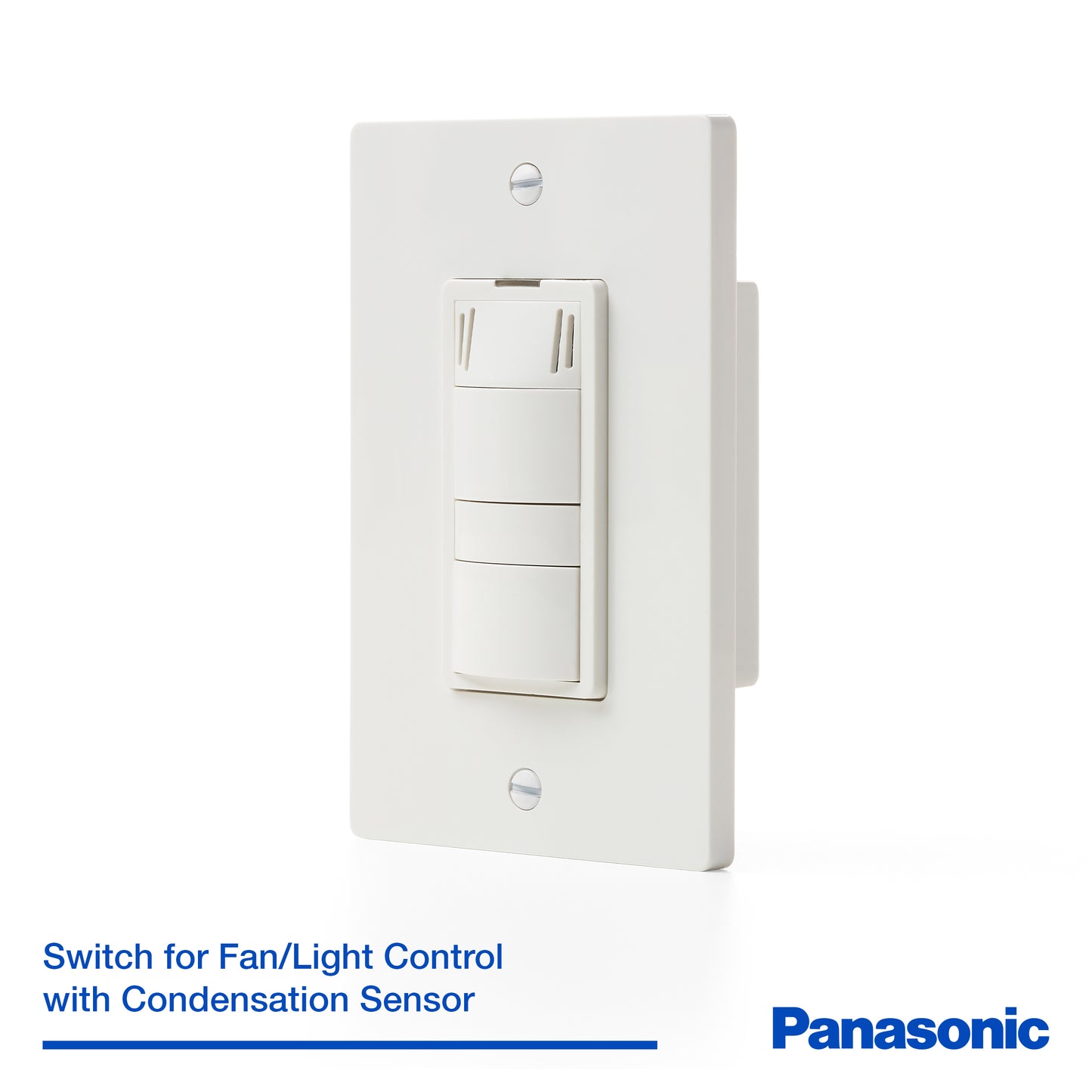 Panasonic FV-WCCS2-W WhisperControl, Condensation Sensor Plus On/Off/Light Wall Switch, White