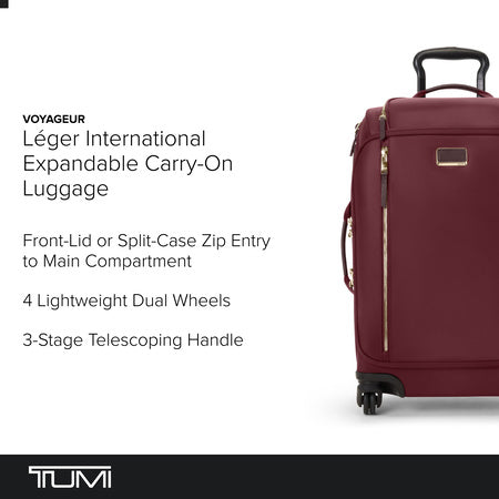 Tumi Unisex Leger International Expandable Carry-On Wine One Size