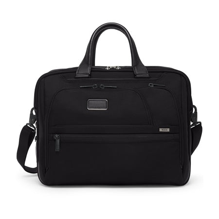 TUMI - Alpha Medium 15" Expansion Laptop Briefcase - Professional Briefcase for Commute or Travel - Padded Compartment Fits up to 15" Screen - Black