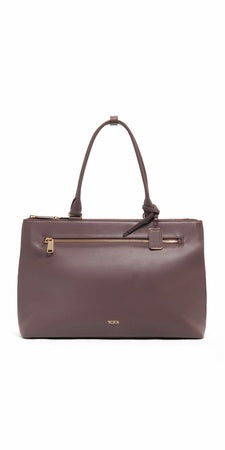 TUMI - Voyageur Sidney Leather Business Tote - Dark Mauve