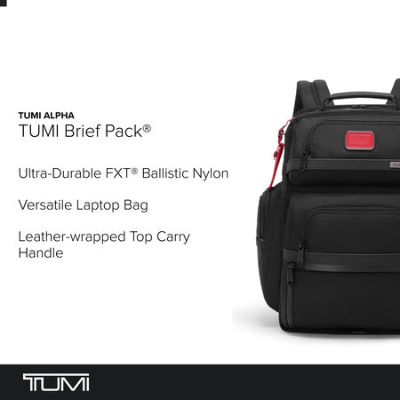 Tumi Mens Tumi Brief Pack Black/Red One Size