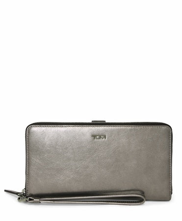 Tumi Womens Travel Wallet Pewter Metallic One Size