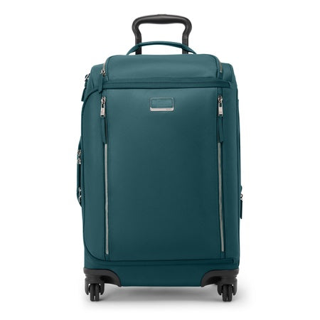 TUMI - Voyageur Leger 4 Wheeled Luggage - Women's Lightweight and Spacious, Sleek Silhouette, Durable Premium Suitcase - 21.8" Dual Access Expandable Carry-On, Lagoon with Silver Hardware