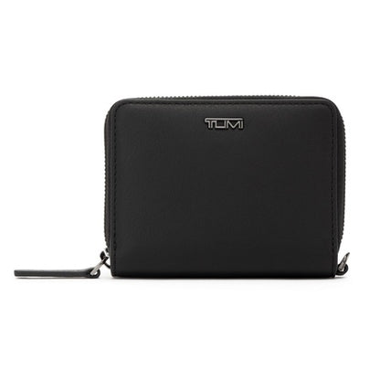 TUMI - Belden Tri-Fold Zip-Around - Leather Travel Wallet - Trifold Wallet with D-Ring - 3.8" X 4.8" X 1.0" - Black