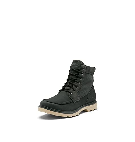 Sorel Men's Carson Moc Wp Boots, Coal, Oatmeal, Grey, 10 Medium US