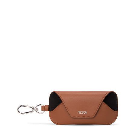 TUMI - Belden Leather Sunglass Charm - Women's Eyewear Case with Clip - Sienna