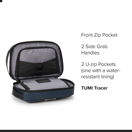 Tumi Mens Response Travel Kit Navy Coated Canvas One Size