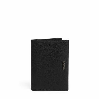 TUMI - Nassau Folding Card Case Wallet for Men - Black Texture
