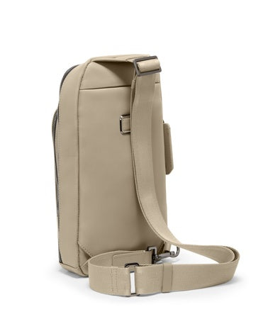 TUMI - Harrison Gregory Sling - Men's Lightweight Crossbody with Multiple Compartments - Travel or Commute Bag - Limestone Leather
