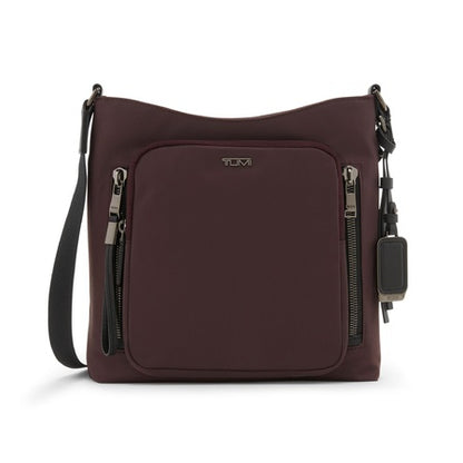 TUMI - Voyageur Tyler Crossbody - Nylon Crossbody Bag - Business, Travel Bag - Stain, Water-Resistant - Stylish Purse - Deep Plum