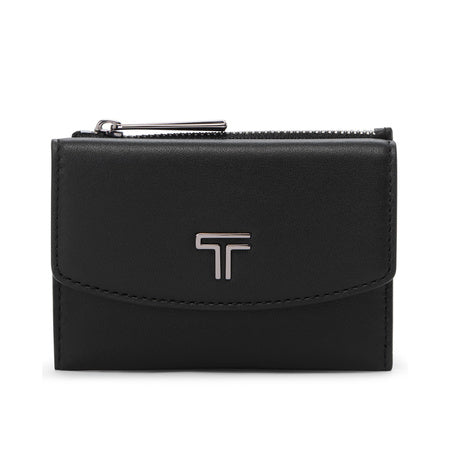 Tumi Womens Flap Card Case Black/Gunmetal One Size