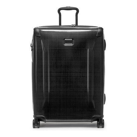 TUMI - Tegra-Lite 4 Wheel Luggage - Highly Durable Suitcase, Flexible Shell, Sleek and Lightweight Men's and Women's Expandable Rolling Bag - Medium Expandable Checked, Black Graphite