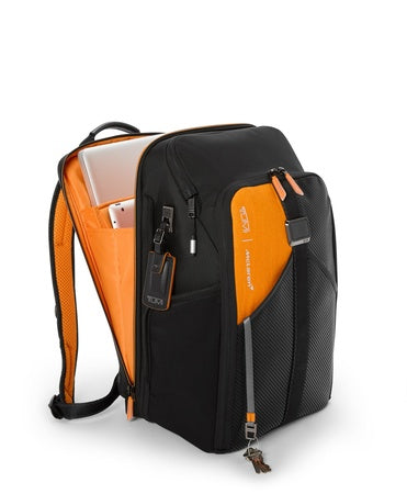 TUMI - McLaren Vortex Pro Large Backpack - Expandable Travel and Commute Gaming and Tech Bag - Fits up to 15" Laptop - Black