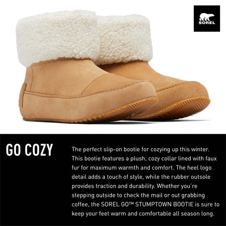 SOREL Women's Go Stumptown Bootie - Tawny Buff, Natural - 11