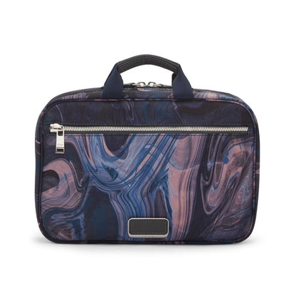 TUMI - Voyageur Madeline Cosmetic - Travel Makeup Bag for Women - Hanging Cosmetics Case - Detachable Zipper Pouch - Liquid Navy Print
