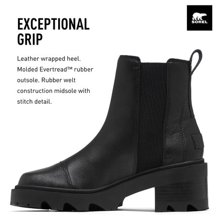 SOREL Women's Joan Now Chelsea Boot - Black, Black - 5.5