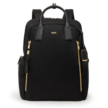 TUMI - Voyageur Atlanta Backpack - Travel Backpack for Women - For Business, Commute - Holds Up to 17" Laptop - Black - Gold Hardware